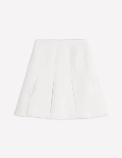 Boden Flippy Textured Skirt White
