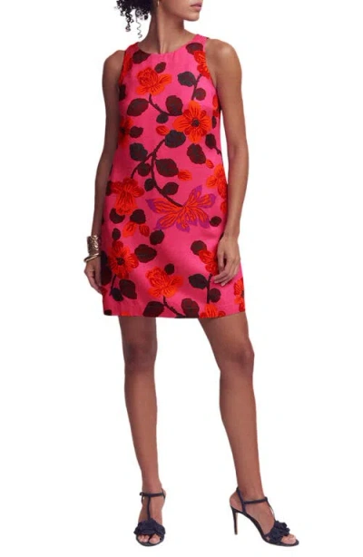 Boden Floral Sleeveless Shift Dress In Pink