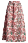 Boden Florence Linen Midi Skirt In Ivory Fantastical