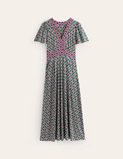Boden Flutter Jersey Maxi Dress Multi, Botanic Tile Women