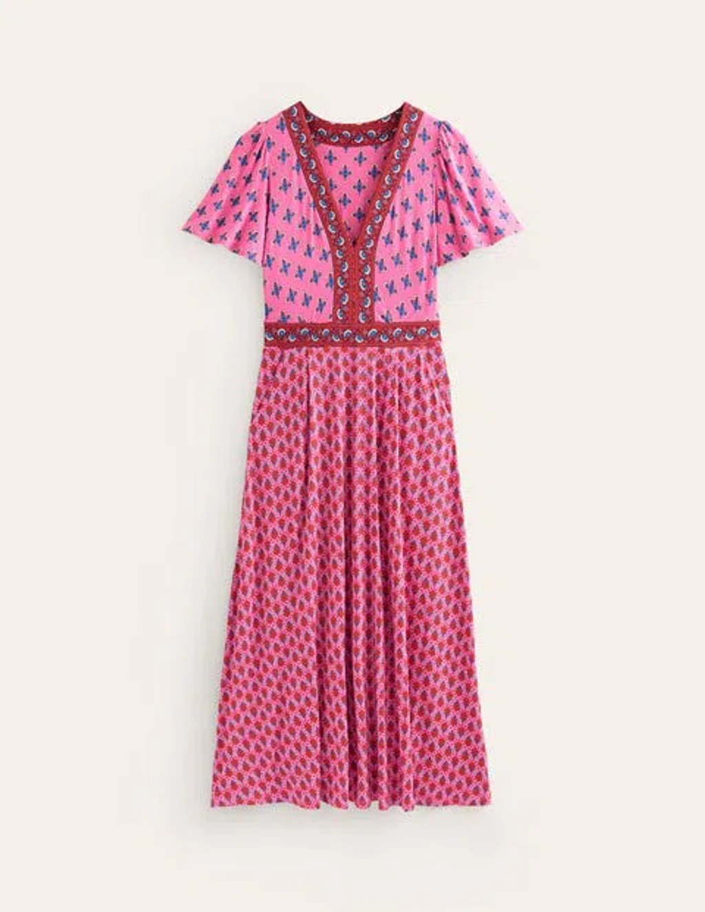 ellie flutter maxi tea dress Ellie Flutter Maxi Tea Dress | Stylish Dress with Flutter Sleeves