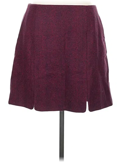 Pre-owned Boden Formal Skirt In Burgundy