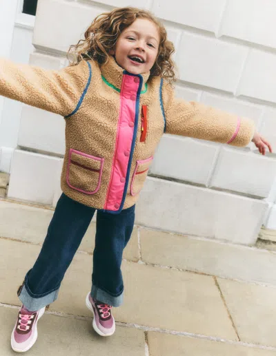 Boden Kids' Fröhliche Fleecejacke Aus Teddyfell-mix | Grösse 98 In Brown