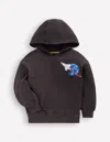 Boden Front And Back Hoodie Charcoal Space  In Brown