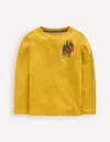 Boden Front & Back Printed T Shirt Oil Yellow Mountain Animals  In Yellow