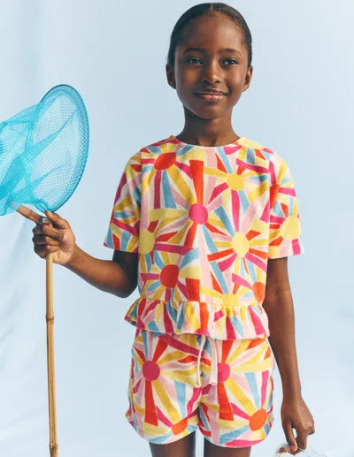 Boden Kids' Ftee-shorts Mit Aufgesetzten Taschen In Rot | Grösse 152 In Multi
