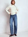 Boden Full Length Barrel Leg Jeans Mid Vintage  In Blue