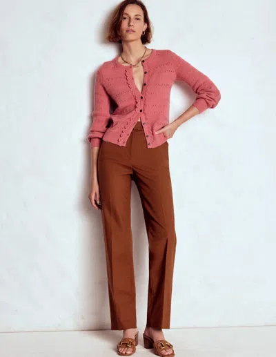Boden Full Length Canonbury Trousers-russet Female  In Brown