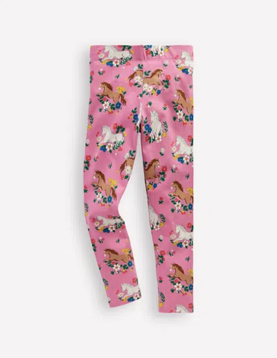 Boden Kids' Lustige Leggings-kirschblütenrosa Ponywiese In Multi