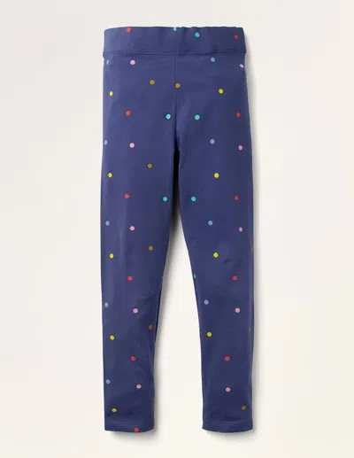 Boden Kids' Lustige Leggings-steuerbordblau Konfettipunkte In Blue