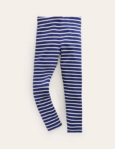 Boden Kids' Fun Leggingsstarboard Blue / Ivory Girls
