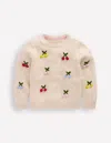 Boden Origineller Pullover Mit Logo-haferbeige Meliert Kirschen In Multi