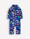 Boden Fun Sun Safe Surfsuitsapphire Blue Rainbow Pets Boys  In Sapphire Blue Rainbow Pets