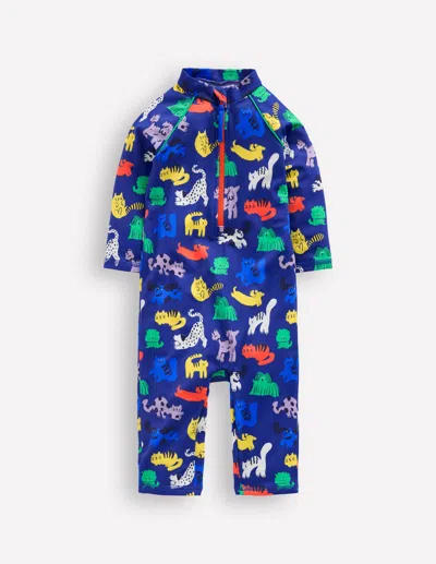 Boden Babies' Fun Sun Safe Surfsuitsapphire Blue Rainbow Pets Boys