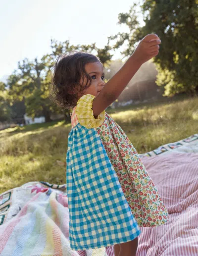 Boden Babies' Gathered Woven Dresshotchpotch Multi Girls