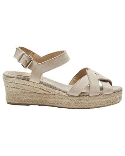 Boden Geometric Suede Espadrille Wedge In Brown