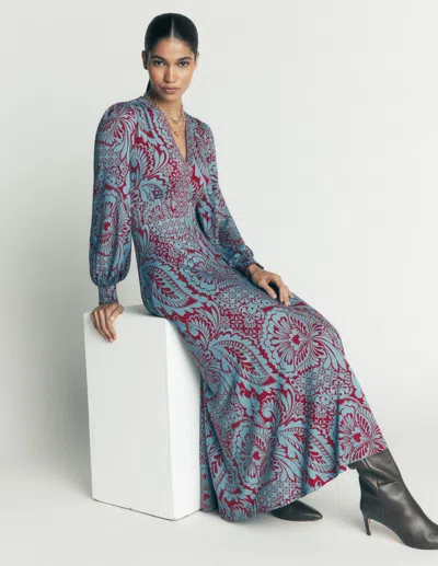 Boden Georgia Jersey-midikleid In Blau | Grösse 30 In Multi