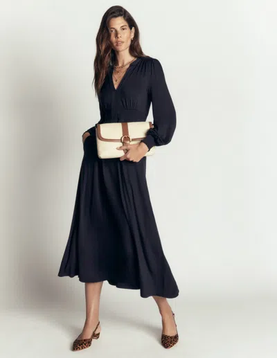 Boden Georgia Jersey-midikleid In Blau | Grösse 48 In Black