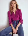 Boden Georgia Gesmoktes Jerseyoberteil-sattes Magenta In Purple