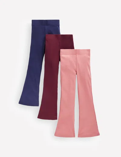 Boden Kids' Gerippte, Ausgestellte Leggings Im 3er-pack In Bunt | Grösse 164 In Multi