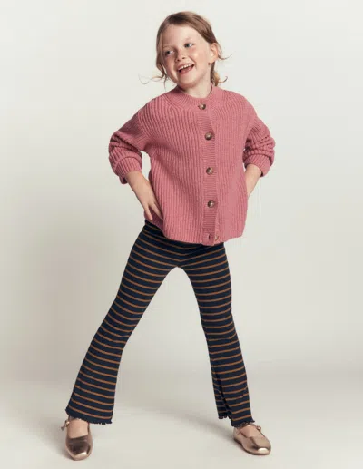 Boden Kids' Gerippte, Ausgestellte Leggings In Blau | Grösse 158 In Blue