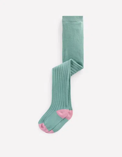 Boden Gerippte Baby-strumpfhose-eukalyptus In Green