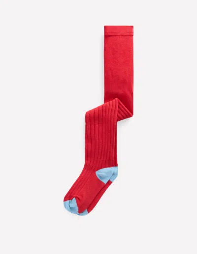 Boden Gerippte Baby-strumpfhose-lackrot In Red