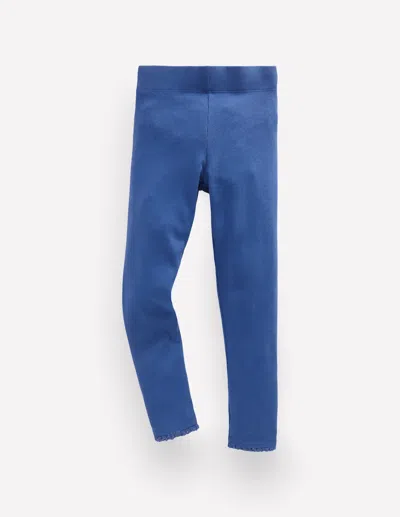 Boden Kids' Gerippte Leggings In Blau | Grösse 152 In Blue