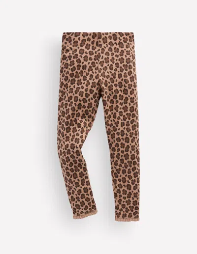 Boden Kids' Gerippte Leggings In Braun | Grösse 98 In Brown