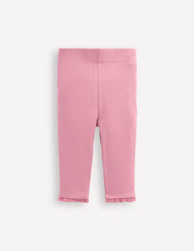 Boden Babies' Gerippte Leggings-vintage-rosa In Pink