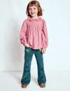 Boden Gesmoktes Hemd Mit Muschelsaum Am Kragen-rosa Cord In Pink