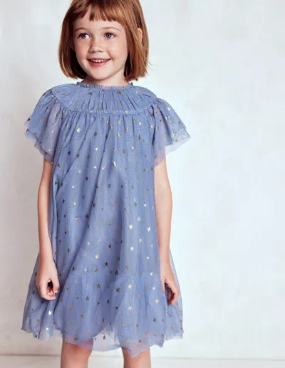 Boden Kids' Gestuftes Tüllkleid-elektrisierendes Blau In Blue