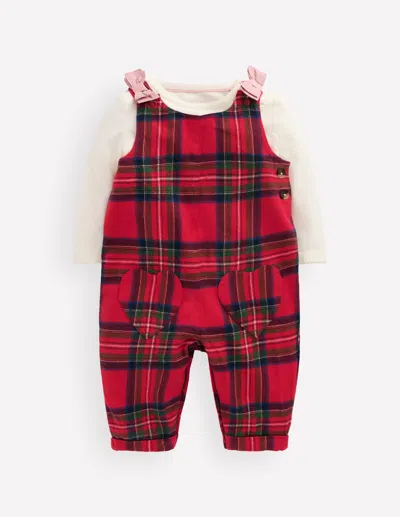 Boden Babies' Gewebtes Latzhosen-set In Rot | Grösse 68 In Red