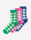 Boden Gingham 3 Pack Socks Gingham 3 Pack  In Multi