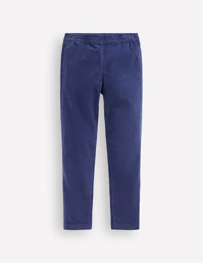 Boden Kids' Girls Cord Leggings In Blue | Size 2-3 Years