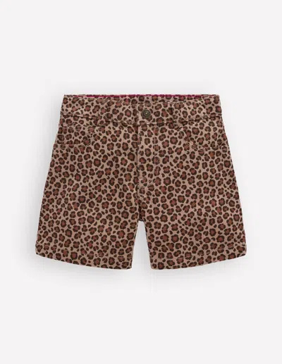 Boden Kids' Girls Denim Shorts In Brown | Size 2-3 Years