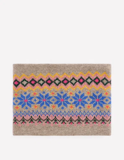 Boden Kids' Girls Fair Isle Snood In Natural | Size 2-4 Years In Neutral