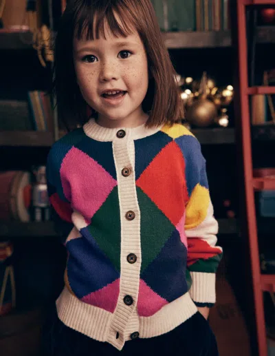 Boden Kids' Girls Fun Cardigan | Size 2-3 Years In Multi