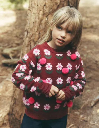 Boden Kids' Girls Fun Jumper In Brown | Size 3-4 Years