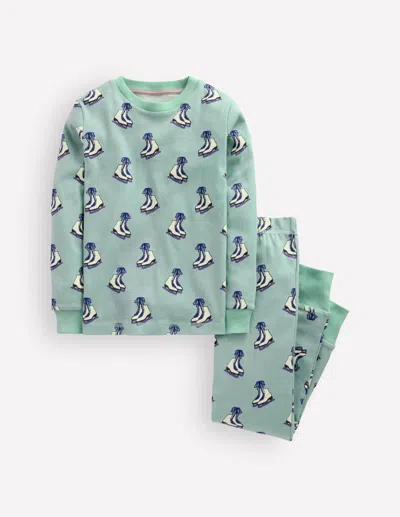Boden Kids' Girls Snug Glow-in-the-dark Pyjamas In Green | Size 2 Years In Multi