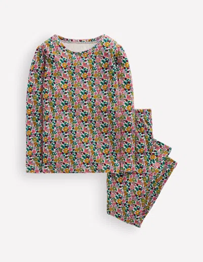 Boden Kids' Girls Snug Long John Pyjamas | Size 2 Years In Brown