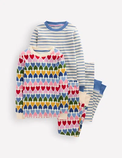 Boden Kids' Girls Twin Pack Snug Pyjamas | Size 2 Years In Multi