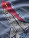 Boden Glow Superstitch T-shirt-robot Blue Rocket Male  In Blue