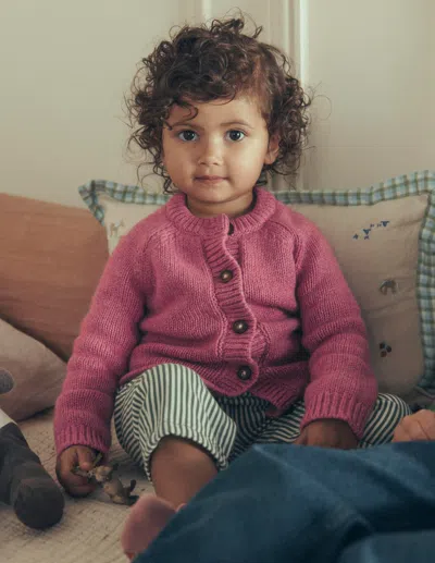 Boden Babies' Grobstrickjacke In Rosa | Grösse 68 In Pink