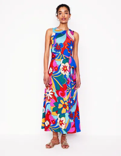 Boden Grown On Tie Trapeze Dressmulti, Blossomy Pop Women  In Multi