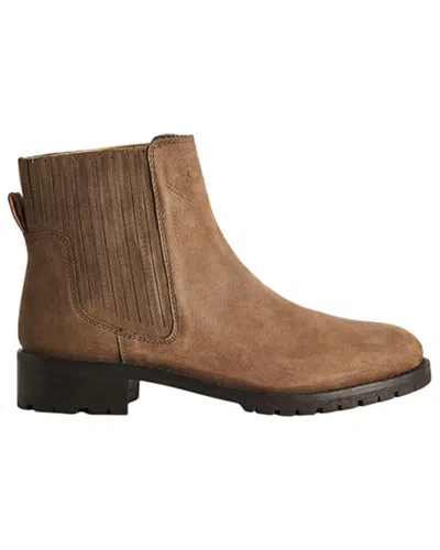 Boden Gusset Detail Suede Chelsea Boot In Brown
