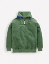 Boden Half Zip Sweatshirt Green Marl  In Green