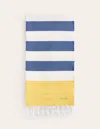 Boden Hammam Towelmimosa Yellow And Bright Blue Women  In Mimosa Yellow And Bright Blue