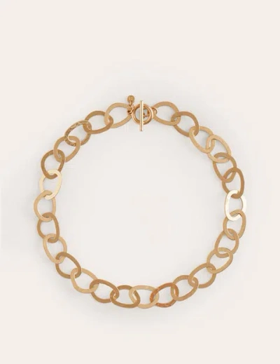 Boden Hammered Link Necklace Gold Women