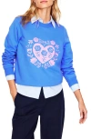 BODEN BODEN HANNAH EMBROIDERED COTTON GRAPHIC SWEATSHIRT